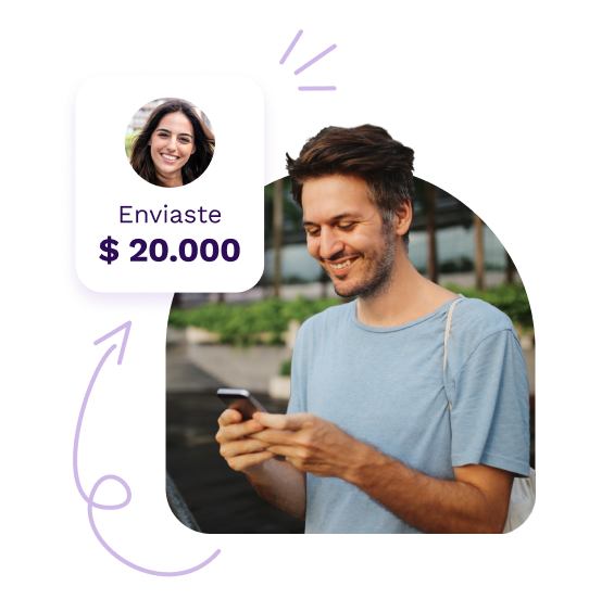 Usuario realizando transferencias de dinero desde la App Prex